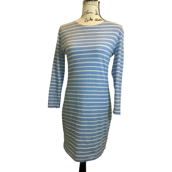STS SAIL TO SABLE SHIFT DRESS BLUE STRIPES SZ XS SAILOR CHIC NAUTICAL AESTHETIC - Picture 2 of 16